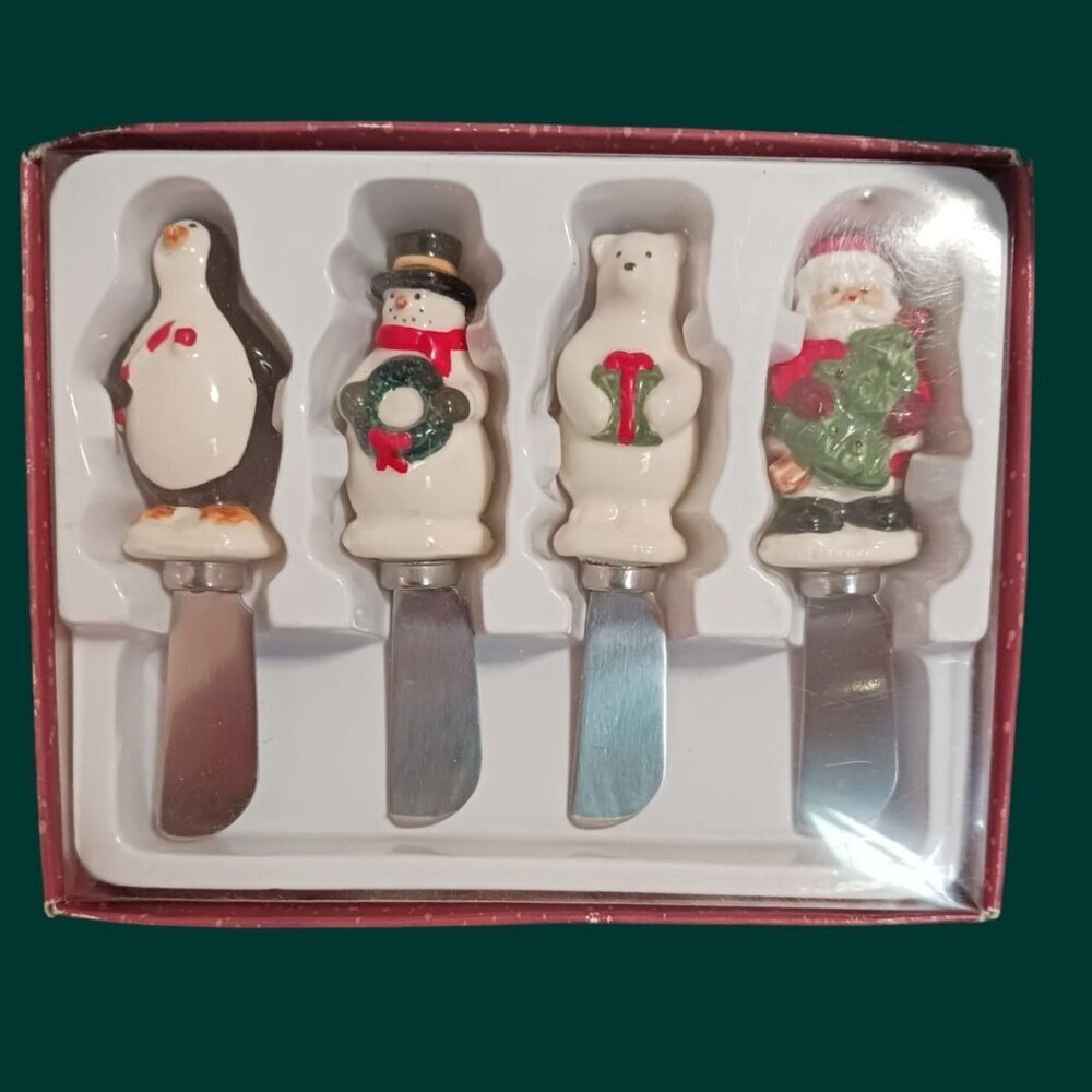 Russ Moments Of Wonder Stoneware Holiday Spreader Set 4-Piece